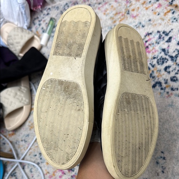 Steve Madden Black Quilted Slip-On Shoes - Picture 4 of 5